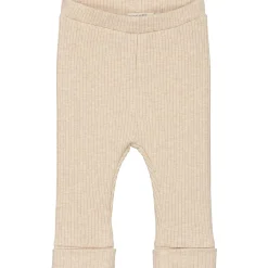 Broeken & Tuinbroeken|Broeken & Leggings*Prénatal newborn broek rib  effen beige Beigebrown