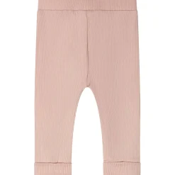 Broeken & Leggings|Broeken*Prénatal newborn broek rib  effen roze Powder Pink