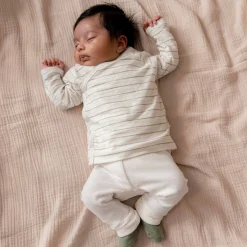Broeken & Tuinbroeken|Broeken & Leggings*Prénatal newborn broek rib   wit Ivory White