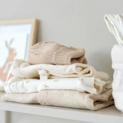 Broeken & Tuinbroeken|Broeken & Leggings*Prénatal newborn broek rib effen taupe Soft Taupe Brown