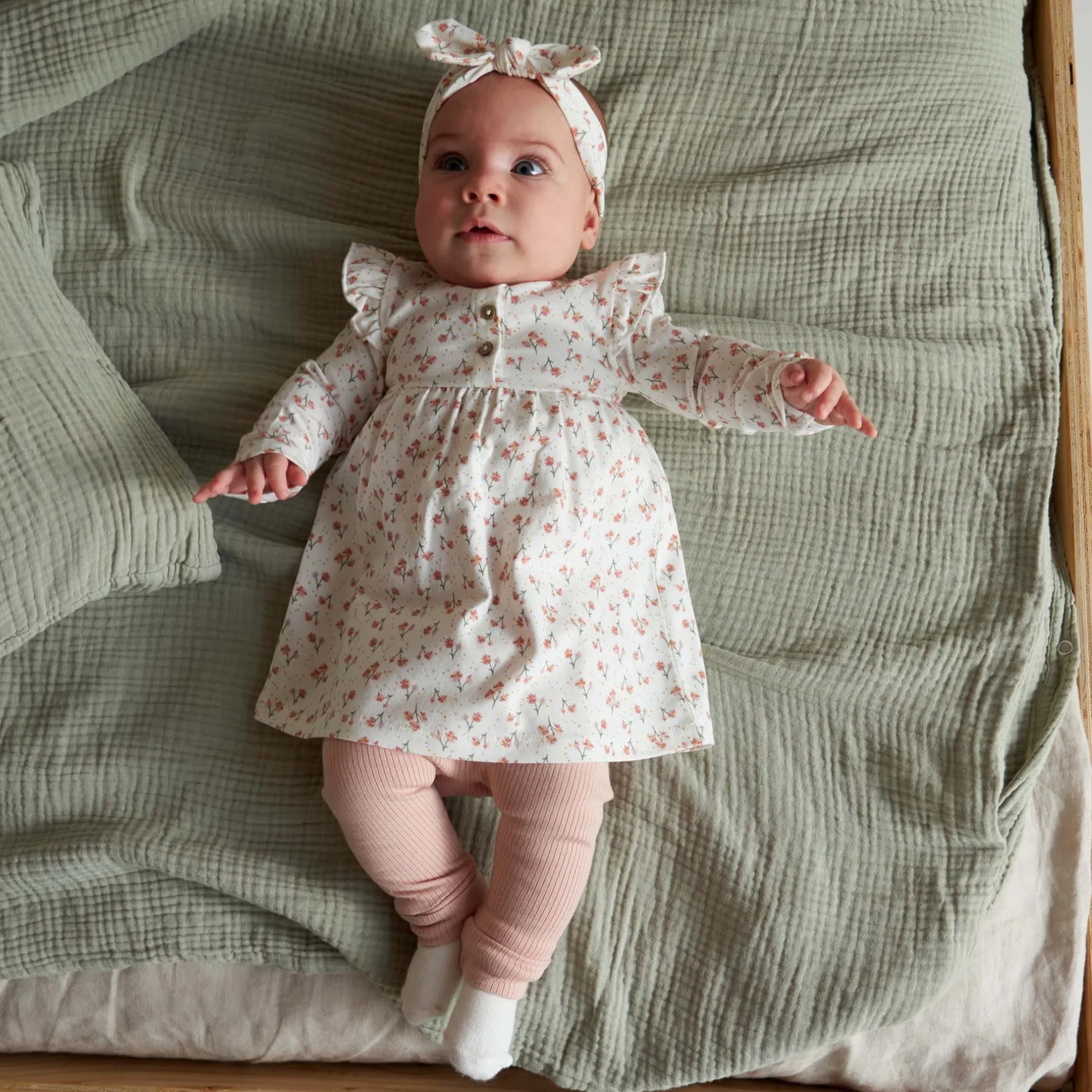 Broeken & Leggings|Broeken*Prénatal newborn broek rib effen roze Pink Shade