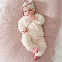 Broeken & Tuinbroeken|Broeken & Leggings*Prénatal newborn broek teddy effen wit Dark Ecru