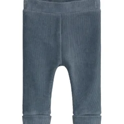 Broeken & Tuinbroeken|Broeken & Leggings*Prénatal newborn broek velours  effen blauw Steel Blue