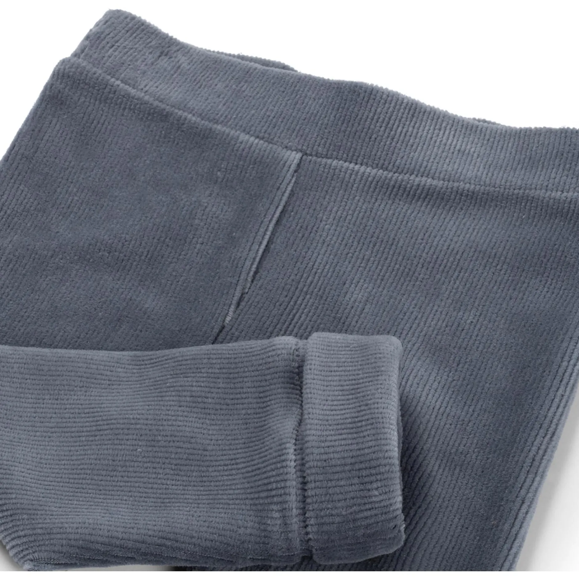 Broeken & Tuinbroeken|Broeken & Leggings*Prénatal newborn broek velours effen blauw Steel Blue