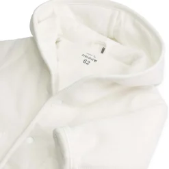 Jassen|Jassen*Prénatal newborn jas rib velours  effen wit Ivory White