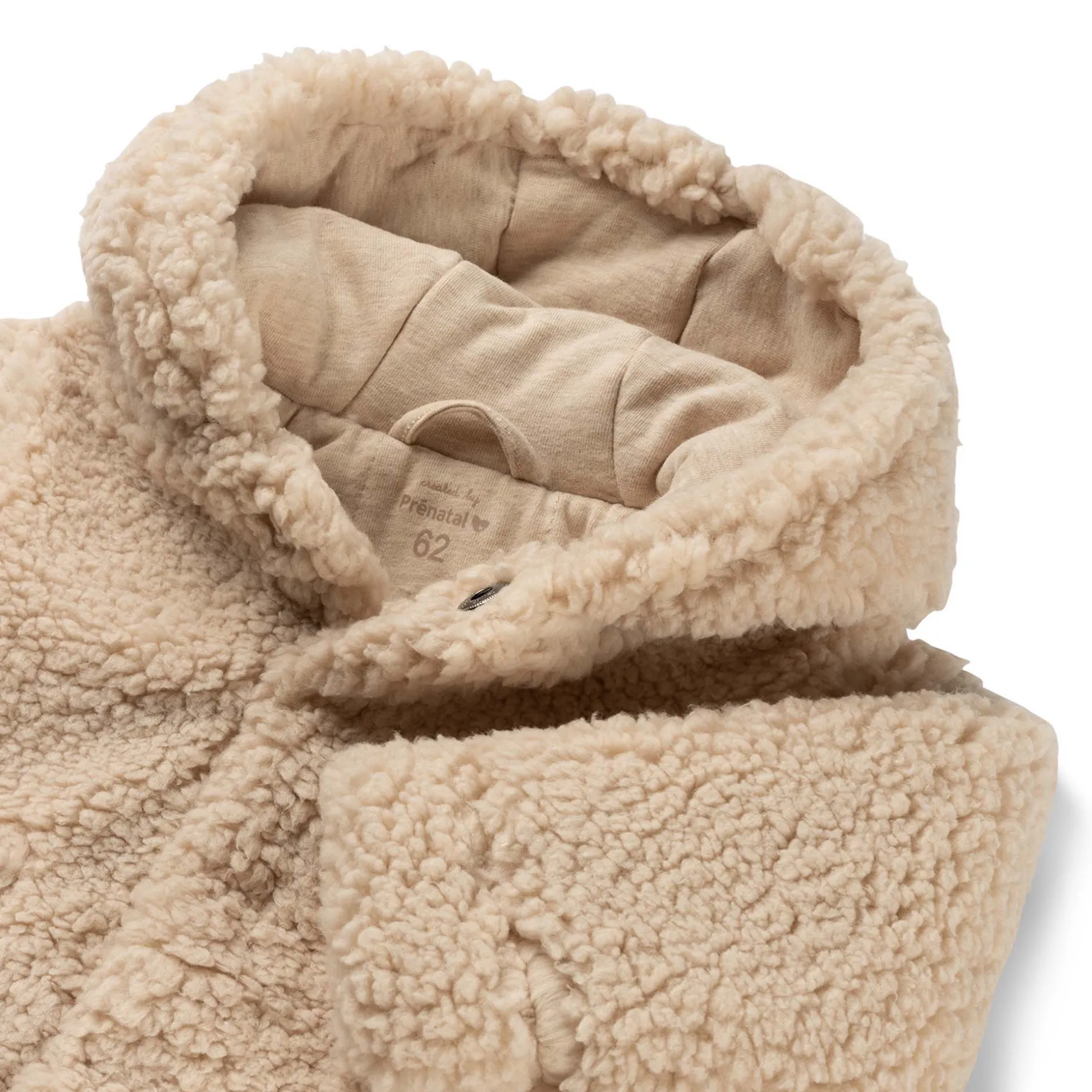 Jassen|Jassen*Prénatal newborn jas teddy effen beige Beigebrown