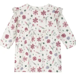 Jurken & Rokken|Jurken & Rokken*Prénatal newborn jurk lange mouwen bloemen multi Ivory White