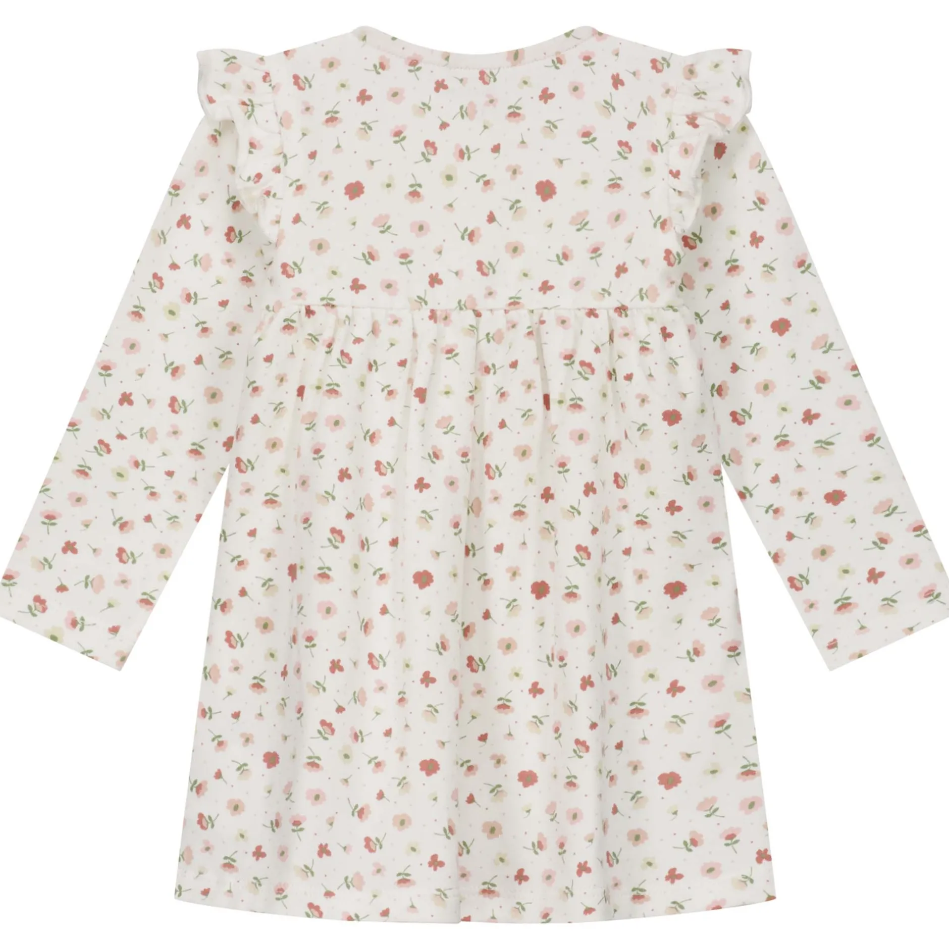 Jurken & Rokken|Jurken & Rokken*Prénatal newborn jurk lange mouwen bloemen roze Powder Pink