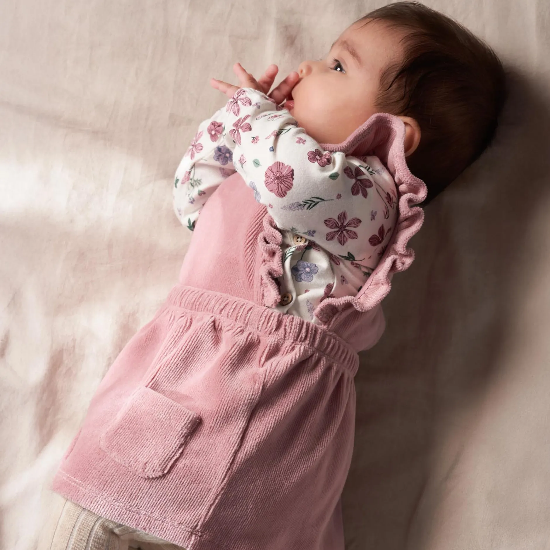 Jurken & Rokken|Jurken & Rokken*Prénatal newborn jurk mouwloos effen roze Violet Pink