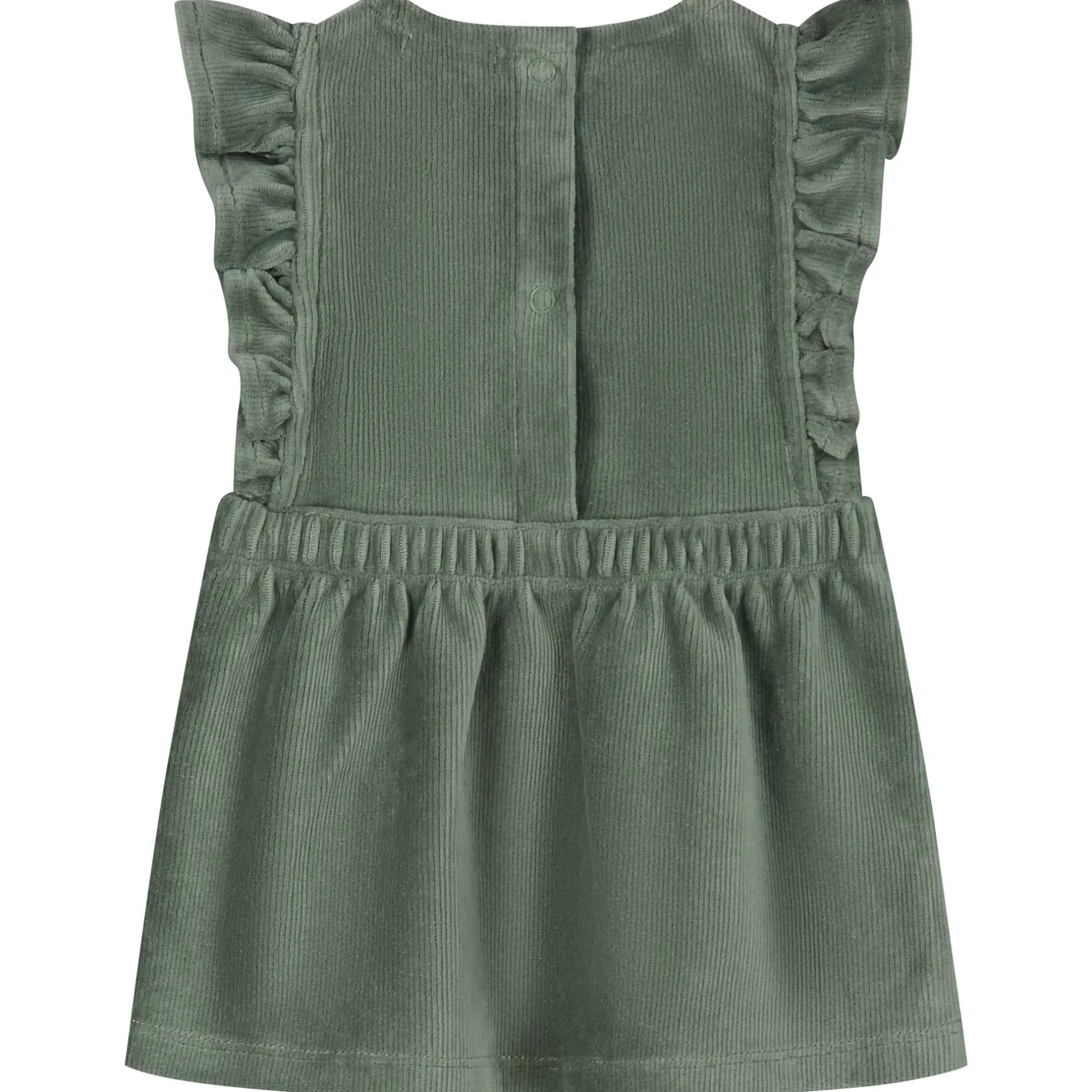 Jurken & Rokken|Jurken & Rokken*Prénatal newborn jurk velours mouwloos effen groen Dark Greenshade