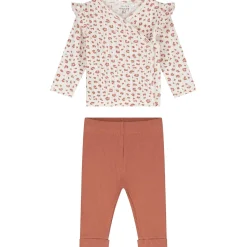 Boxpakjes|Boxpakjes & Jumpsuits*Prénatal newborn kledingset animal print lange mouwen panterprint bruin Light Orange Brown