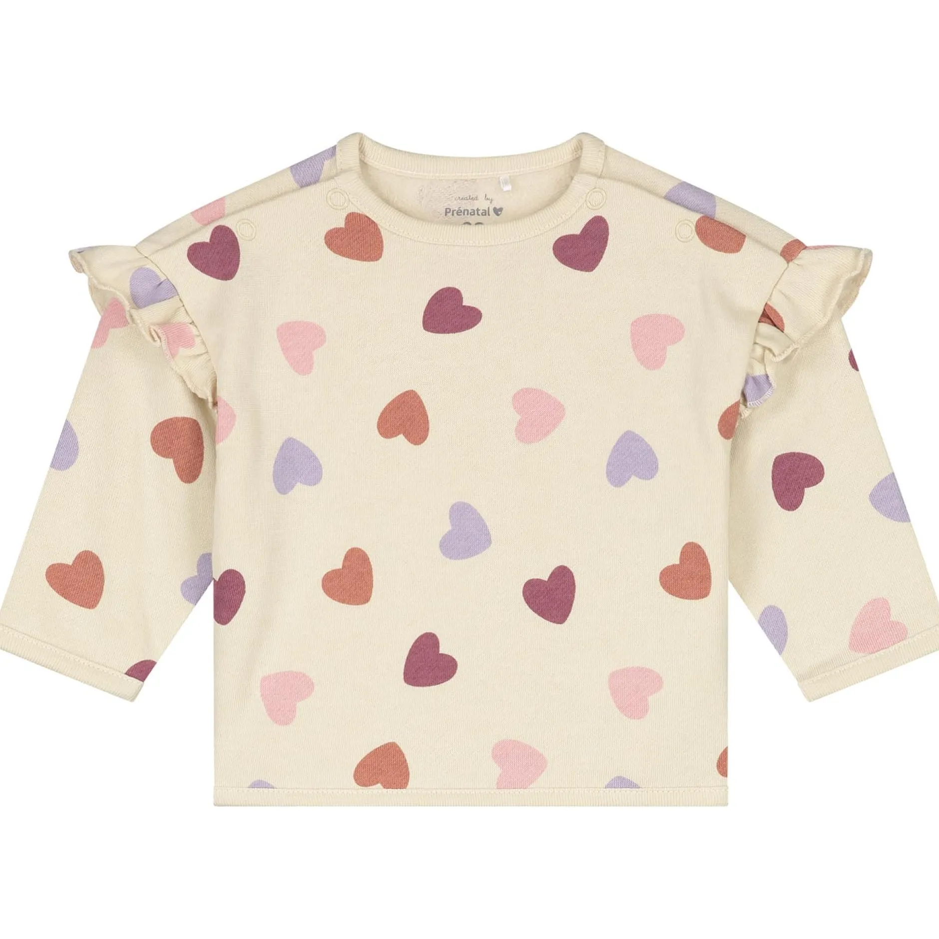 Boxpakjes & Jumpsuits|Boxpakjes*Prénatal newborn kledingset hartjes lange mouwen hartjes multi Dark Ecru