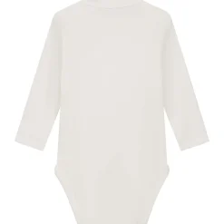Rompers|Rompers*Prénatal newborn overslagromper rib lange mouwen effen wit Ivory White
