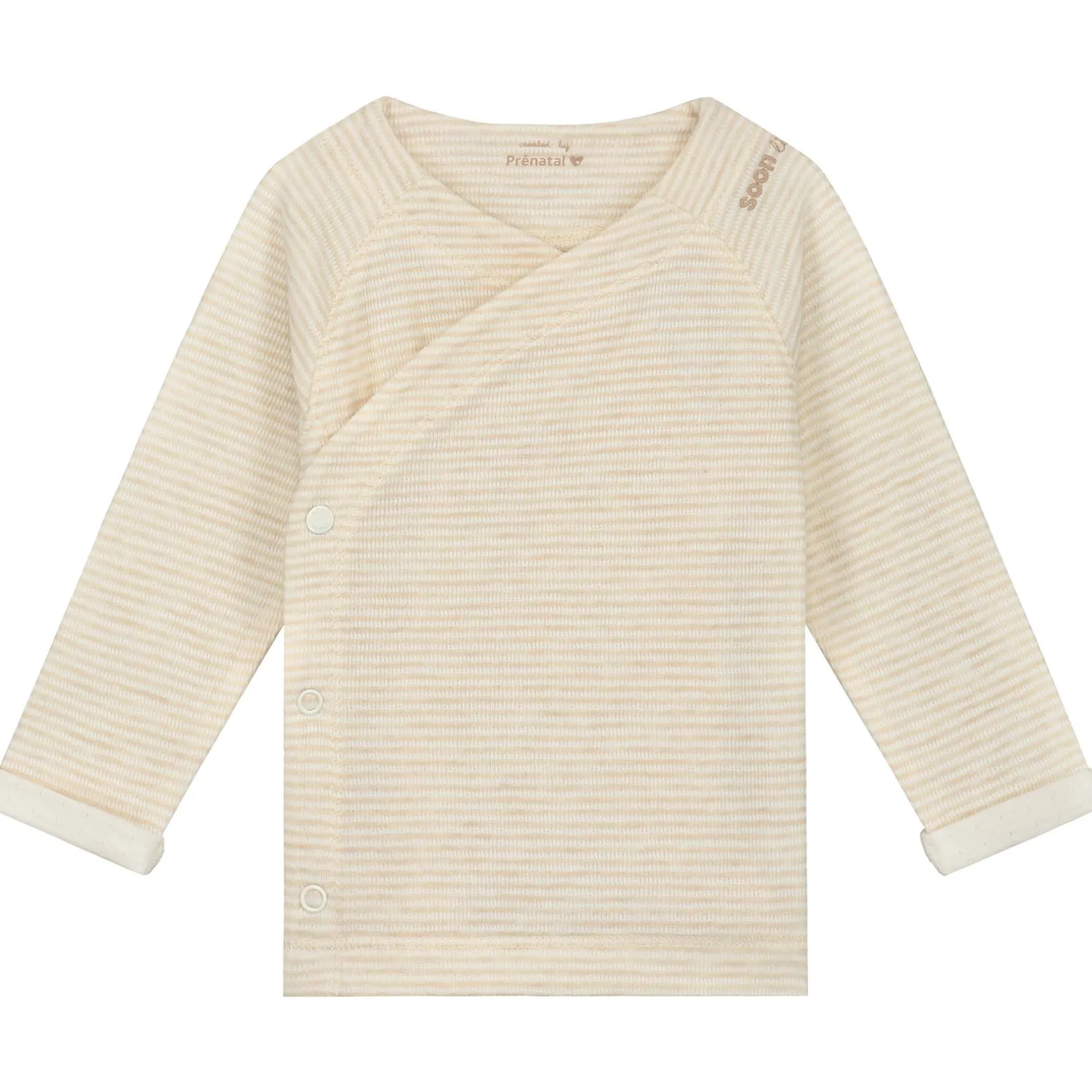 Shirts & Blouses|Shirts & Blouses*Prénatal newborn overslagshirt lange mouwen effen beige Beigebrown