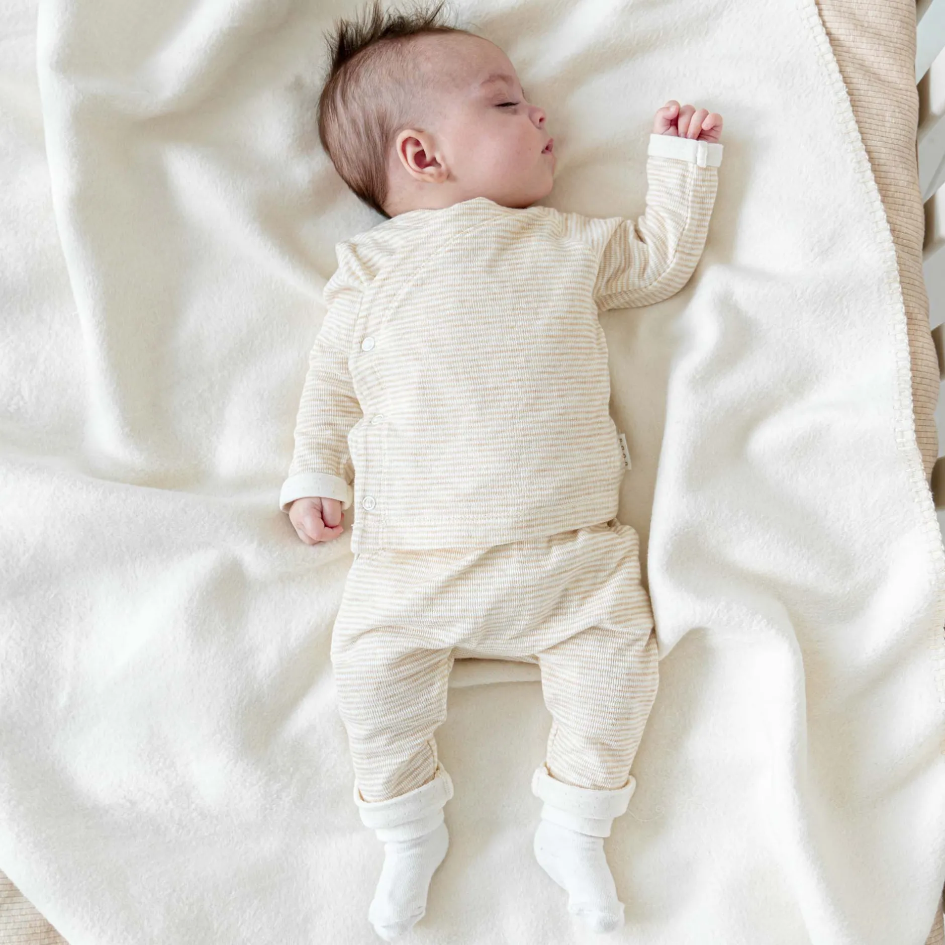 Shirts & Blouses|Shirts & Blouses*Prénatal newborn overslagshirt lange mouwen effen beige Beigebrown