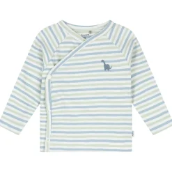 Shirts & Blouses|Shirts & Blouses*Prénatal newborn overslagshirt lange mouwen strepen groen Dark Green Melange