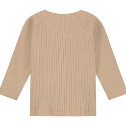 Shirts & Blouses|Shirts & Blouses*Prénatal newborn overslagshirt rib lange mouwen effen taupe Soft Taupe Brown