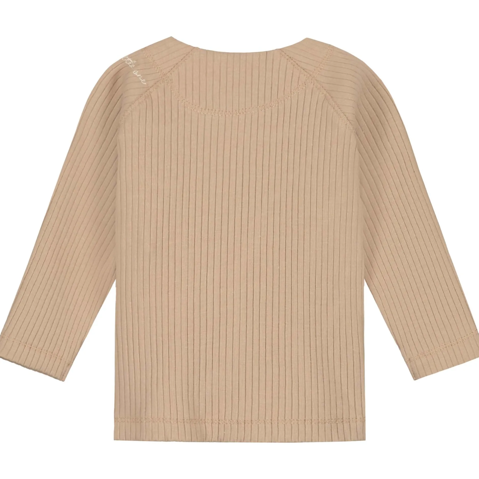 Shirts & Blouses|Shirts & Blouses*Prénatal newborn overslagshirt rib lange mouwen effen taupe Soft Taupe Brown