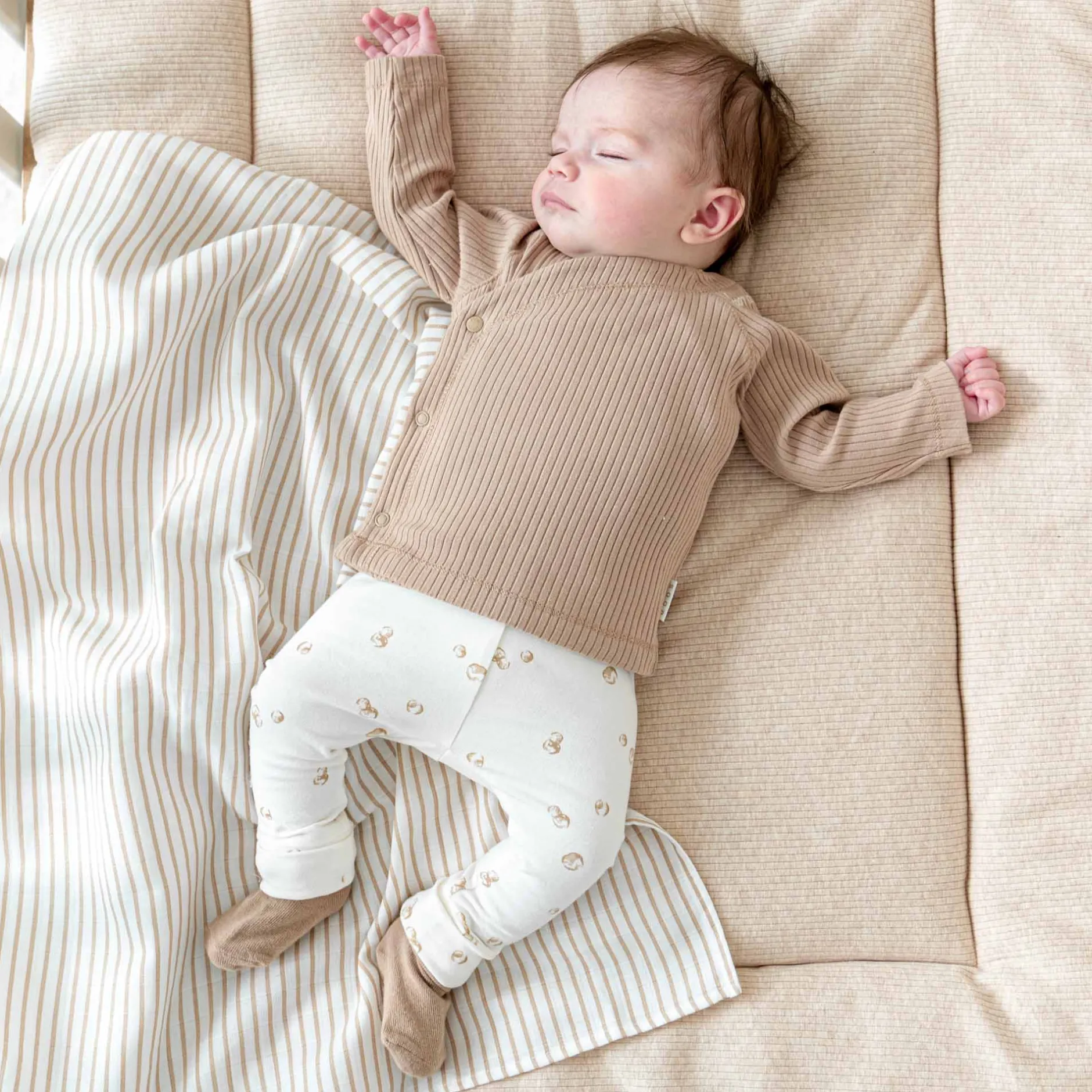 Shirts & Blouses|Shirts & Blouses*Prénatal newborn overslagshirt rib lange mouwen effen taupe Soft Taupe Brown