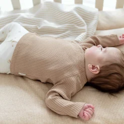 Shirts & Blouses|Shirts & Blouses*Prénatal newborn overslagshirt rib lange mouwen effen taupe Soft Taupe Brown