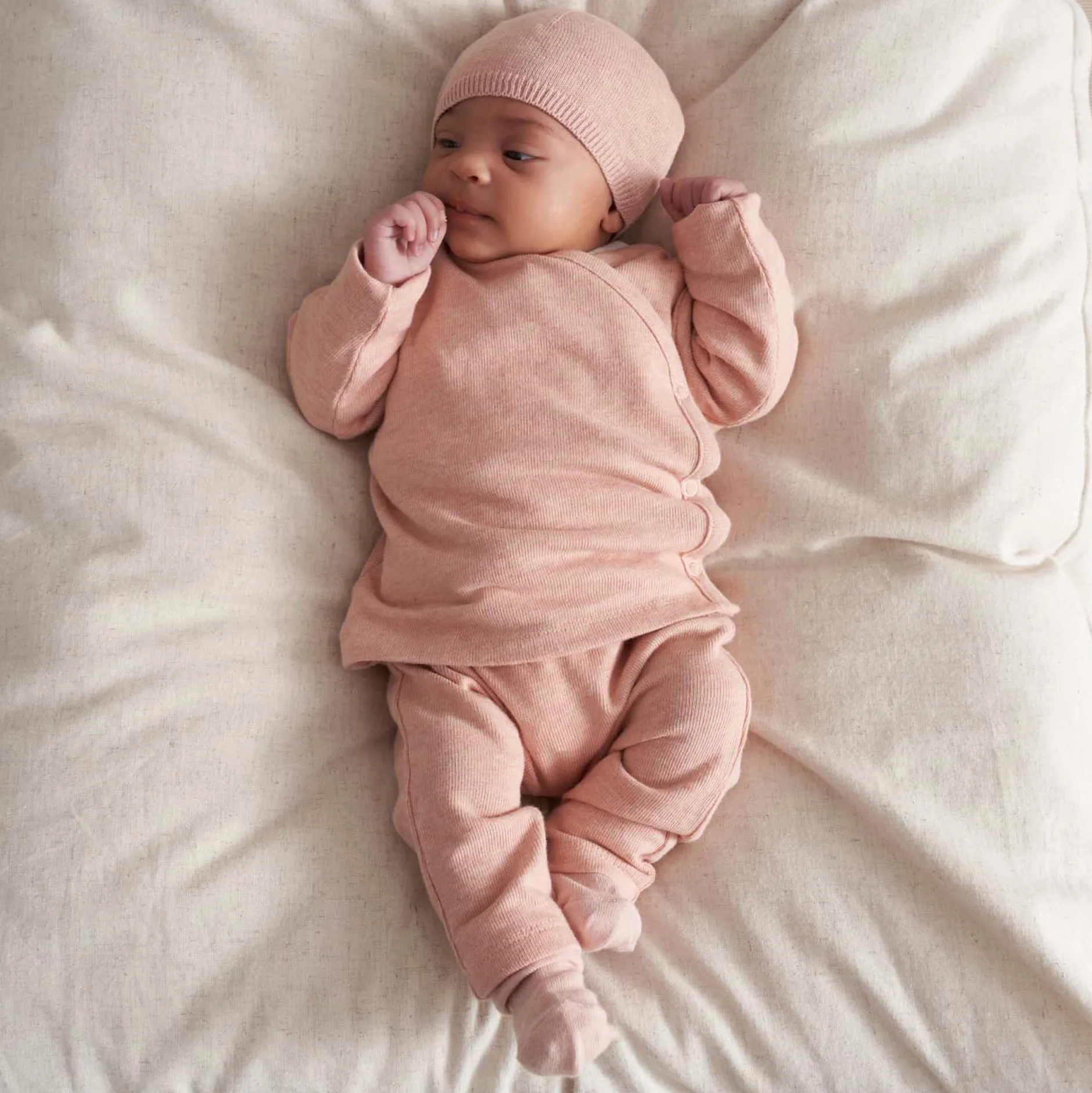 Shirts & Blouses|Shirts & Blouses*Prénatal newborn overslagshirt lange mouwen effen roze Powder Pink