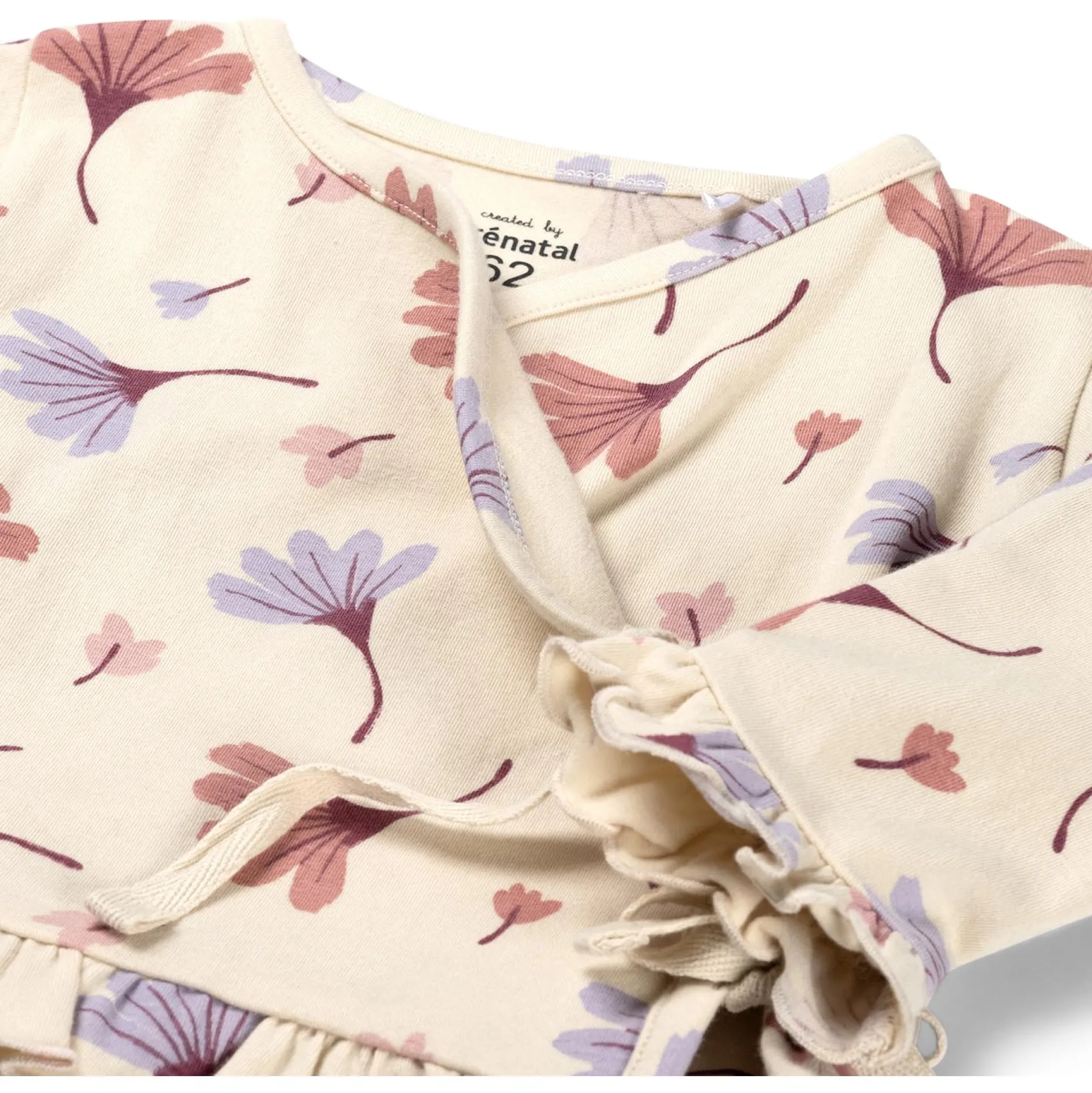 Shirts & Blouses|Shirts & Blouses*Prénatal newborn overslagshirt lange mouwen all over print beige Dark Ecru