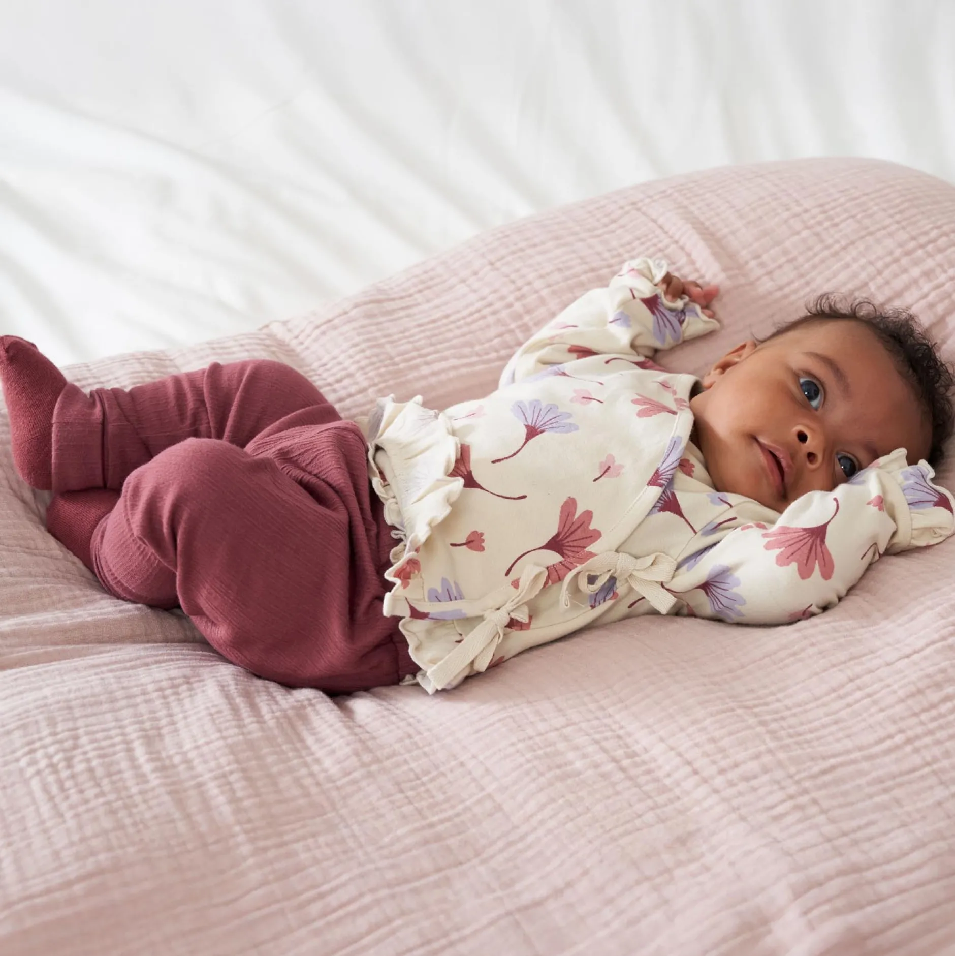 Shirts & Blouses|Shirts & Blouses*Prénatal newborn overslagshirt lange mouwen all over print beige Dark Ecru