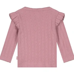 Shirts & Blouses|Shirts & Blouses*Prénatal newborn overslagshirt ajour lange mouwen effen roze Violet Pink