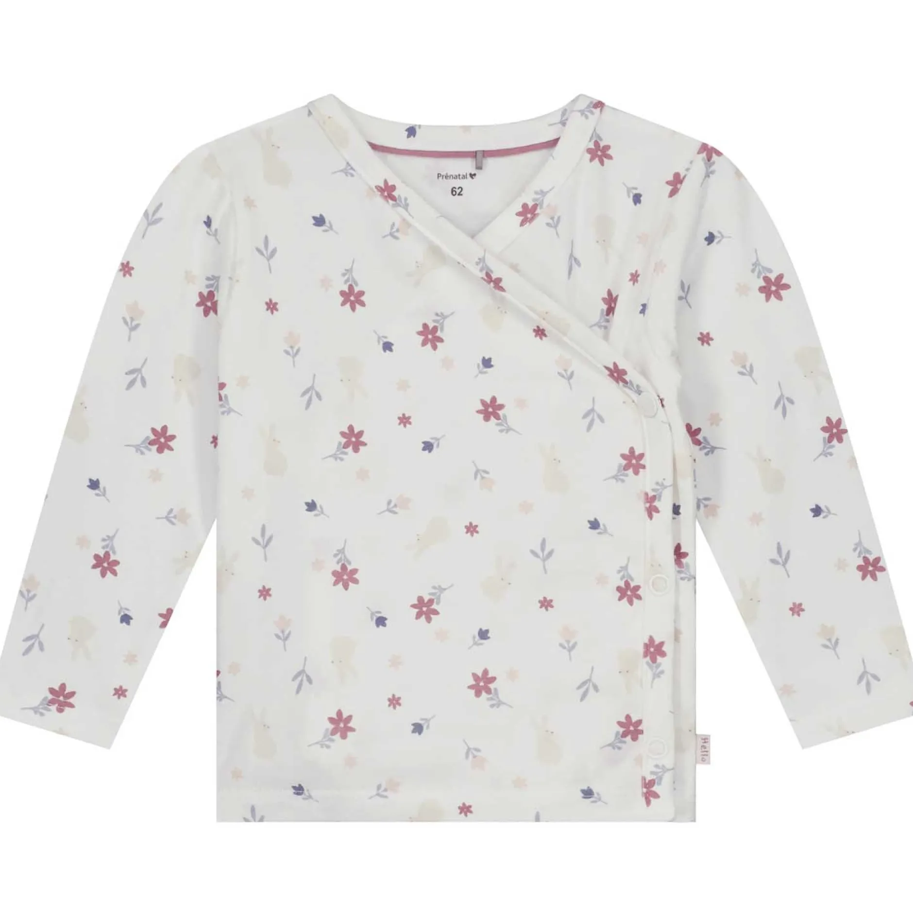 Shirts & Blouses|Shirts & Blouses*Prénatal newborn overslagshirt lange mouwen all over print wit Ivory White