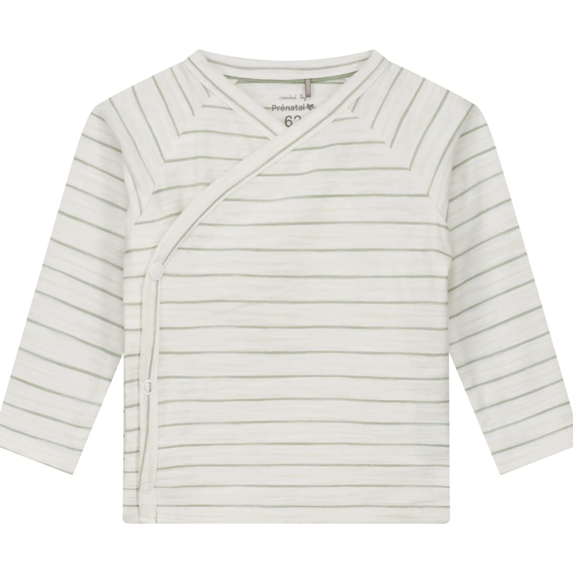 Shirts & Blouses|Shirts & Blouses*Prénatal newborn overslagshirt lange mouwen strepen groen Green Shade
