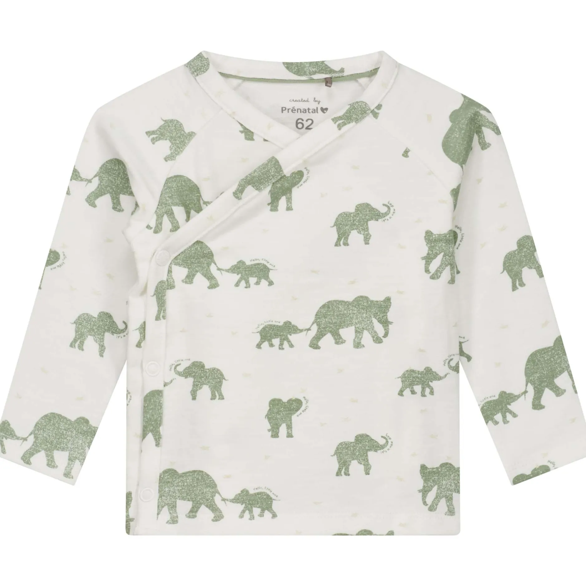 Shirts & Blouses|Shirts & Blouses*Prénatal newborn overslagshirt lange mouwen dierenprint groen Green Shade