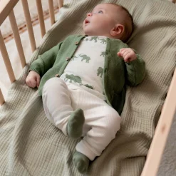 Shirts & Blouses|Shirts & Blouses*Prénatal newborn overslagshirt lange mouwen dierenprint groen Green Shade