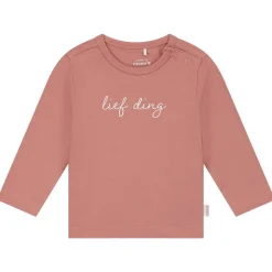 Shirts & Blouses|Shirts & Blouses*Prénatal newborn shirt lange mouwen tekst roze Dark Pink