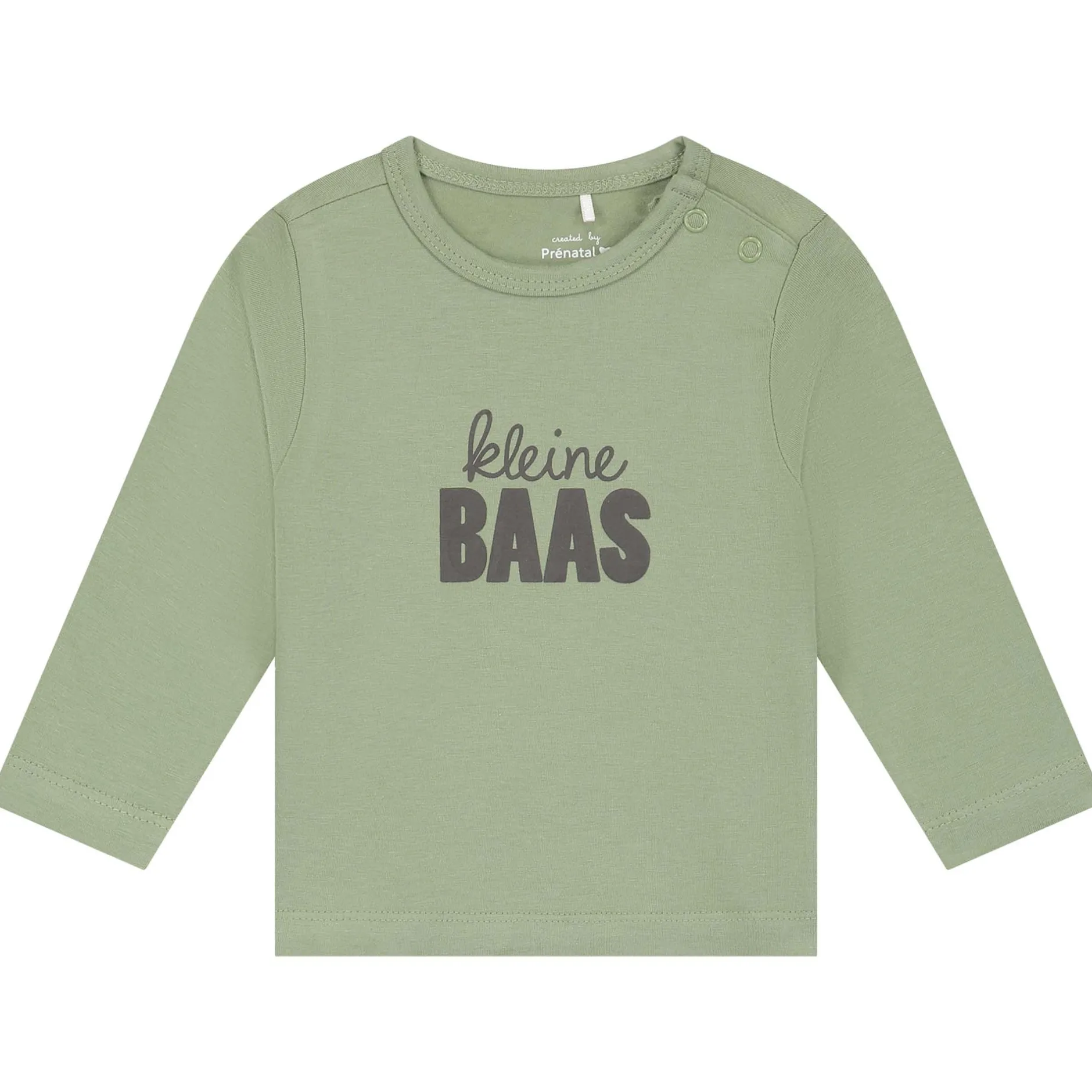 Shirts & Blouses|Shirts & Blouses*Prénatal newborn shirt lange mouwen tekst groen Green Shade
