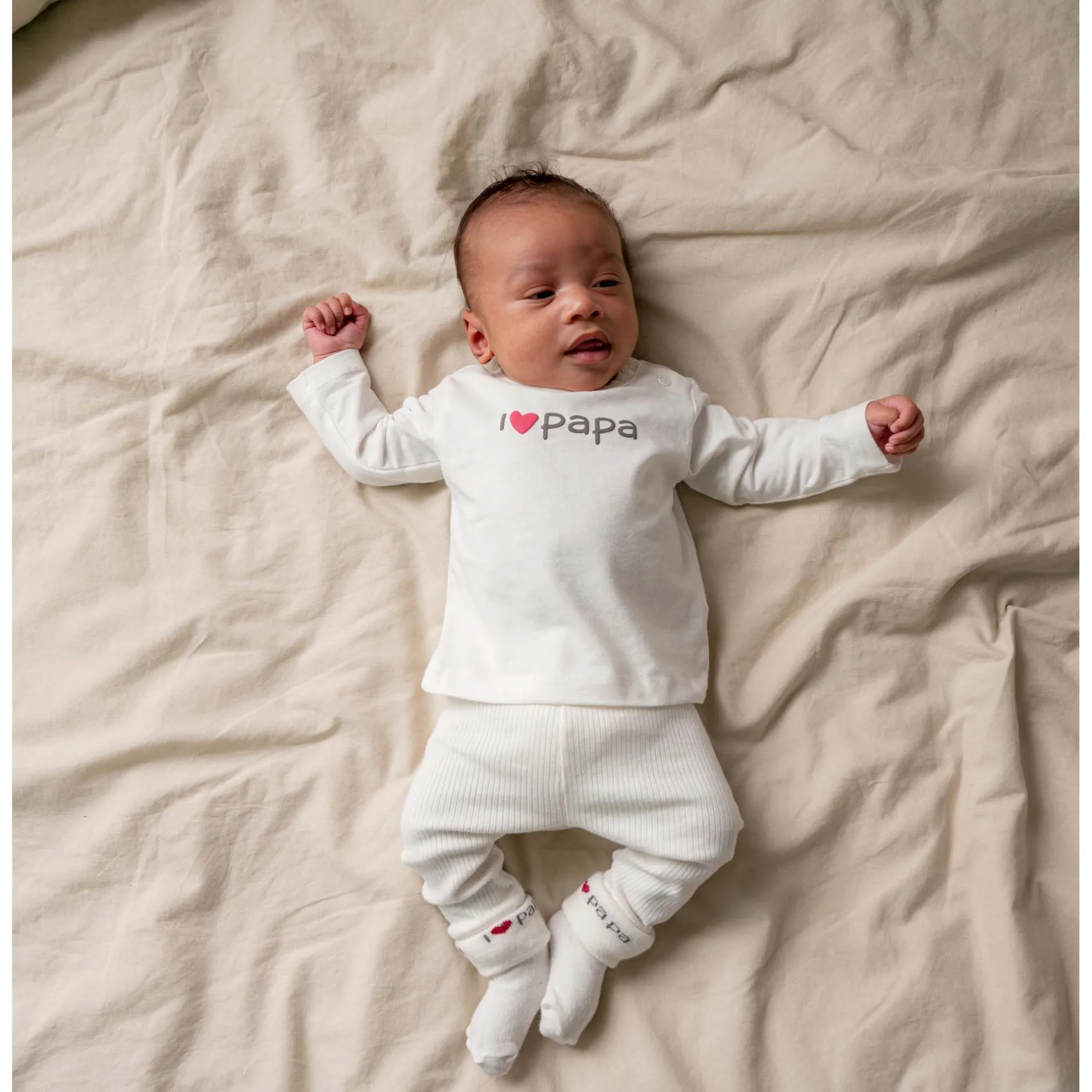 Shirts & Blouses|Shirts & Blouses*Prénatal newborn shirt papa lange mouwen tekst wit Ivory White