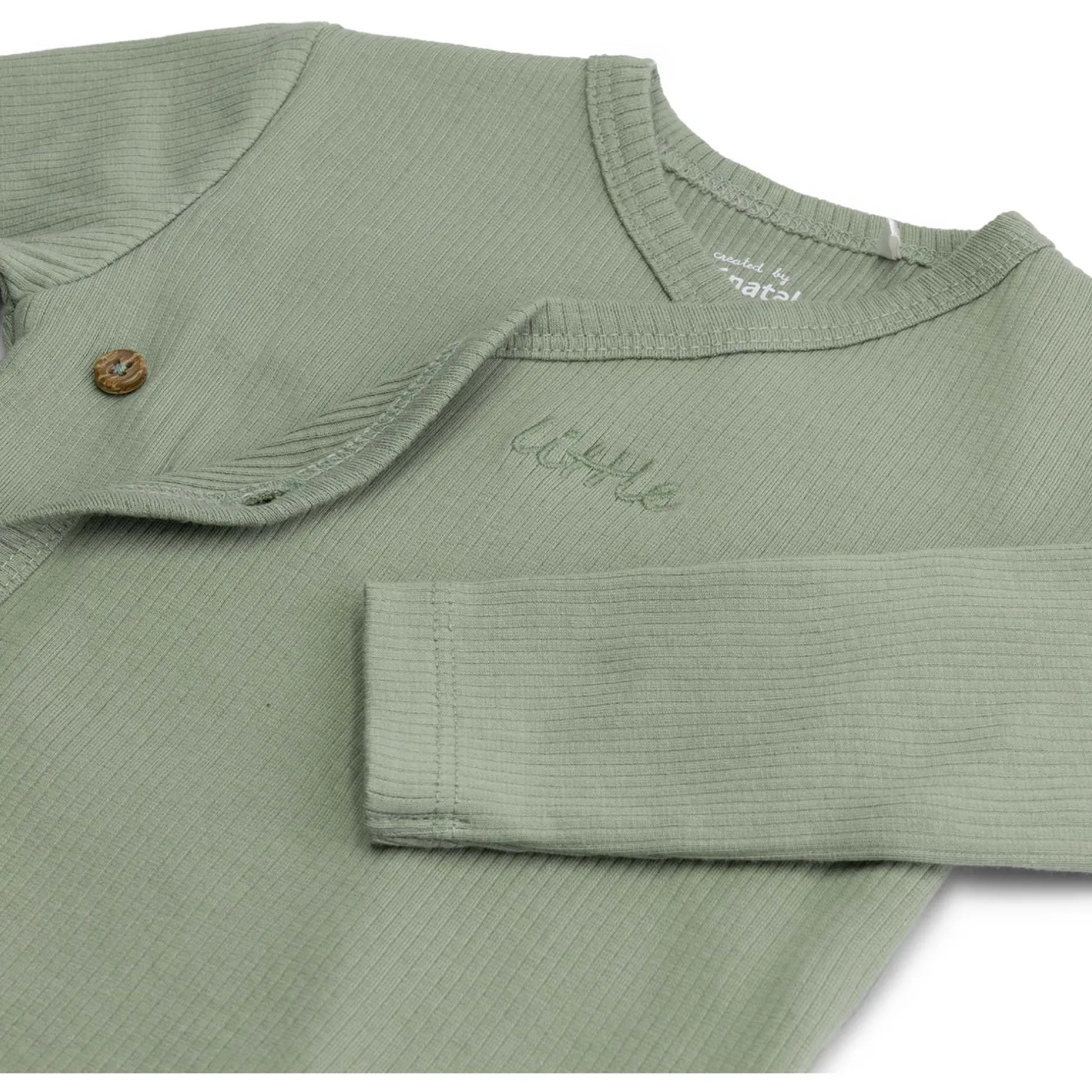 Shirts & Blouses|Shirts & Blouses*Prénatal newborn shirt rib lange mouwen effen groen Green Shade
