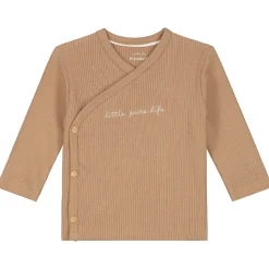 Shirts & Blouses|Shirts & Blouses*Prénatal newborn shirt rib Pure lange mouwen effen bruin Dark Sand Brown