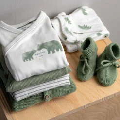 Schoenen & Slofjes|Schoenen & Slofjes*Prénatal newborn slofjes  groen Green Shade