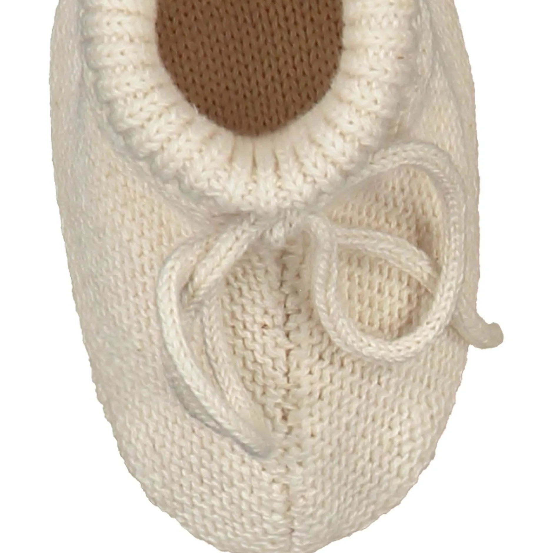 Sokjes & Slofjes*Prénatal newborn slofjes Pure beige Dark Ecru Melange