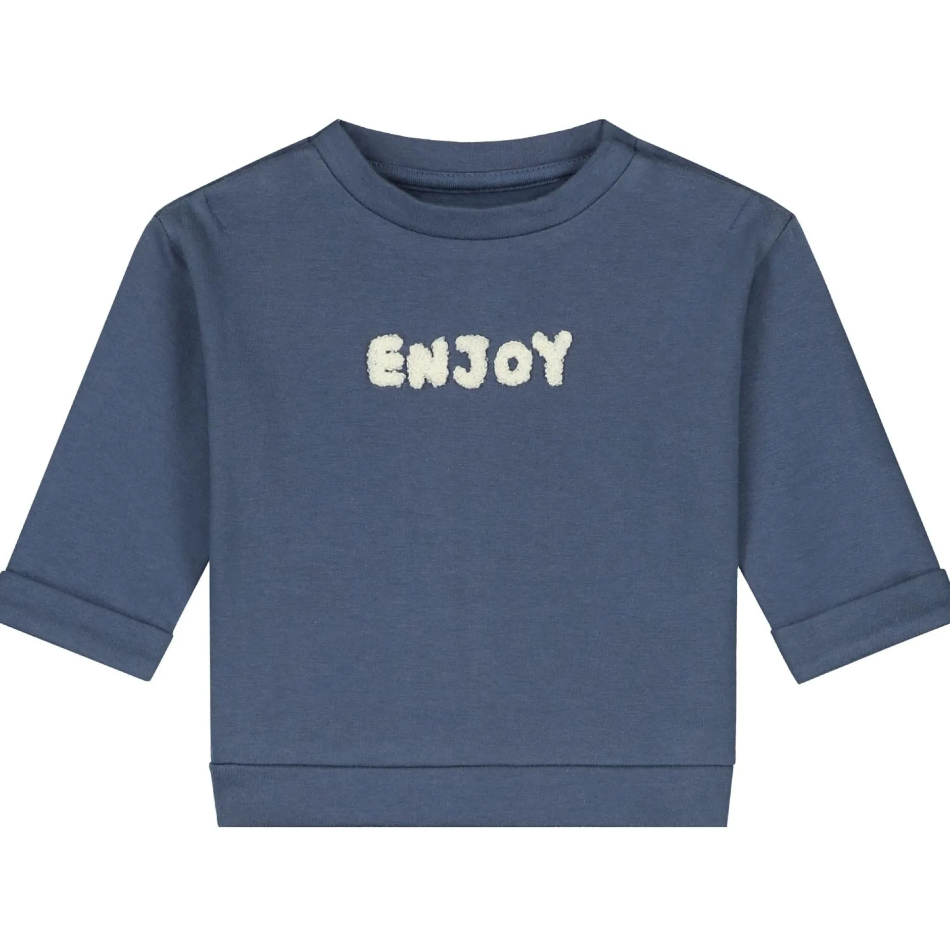 Truien & Vesten|Truien & Vesten*Prénatal newborn sweater lange mouwen printopdruk blauw Dark Kobalt