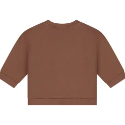 Truien & Vesten|Truien & Sweaters*Prénatal newborn sweater lange mouwen tekst bruin Brown