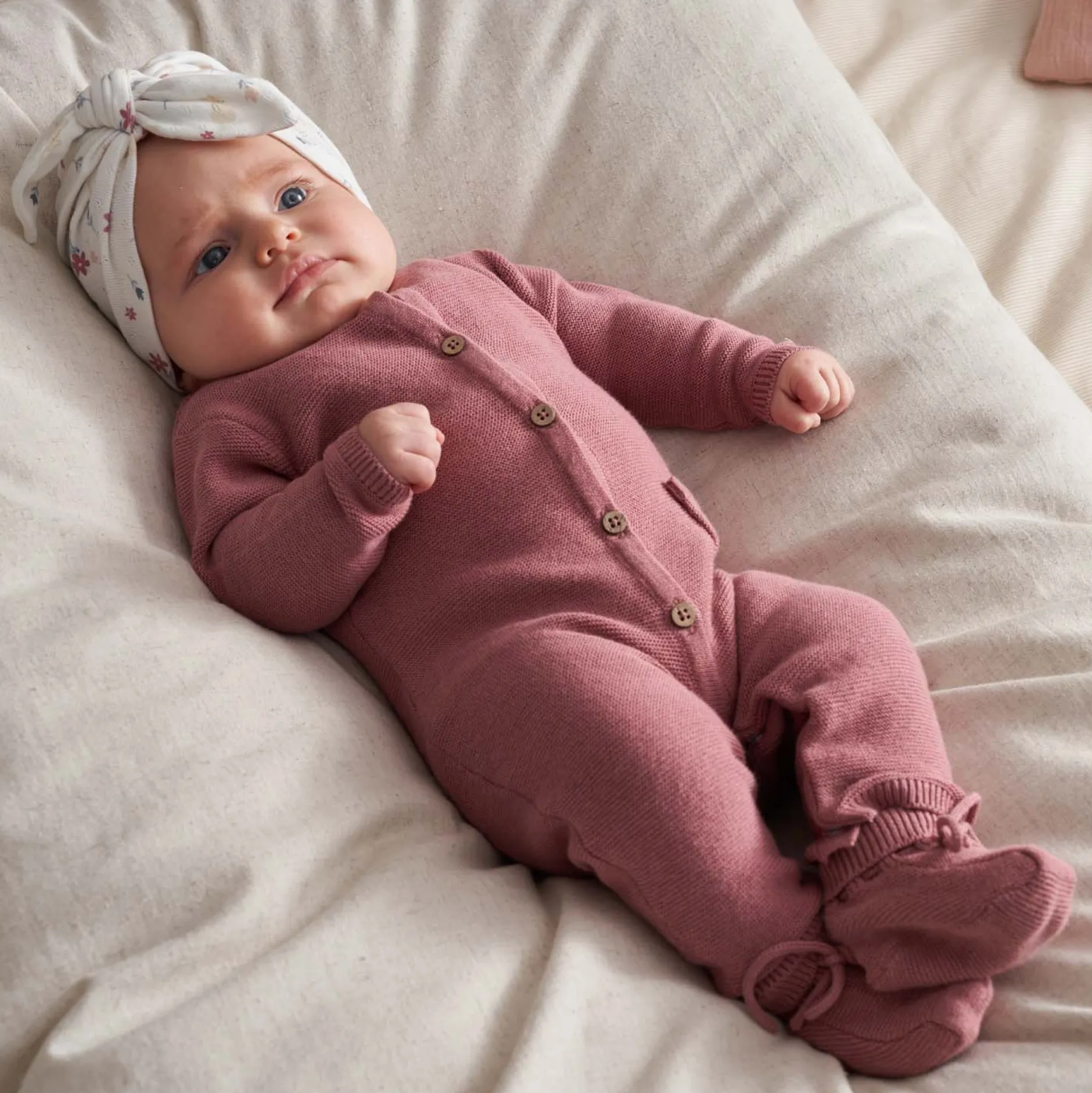 Accessoires|Accessoires*Prénatal newborn tulband muts wit Ivory White