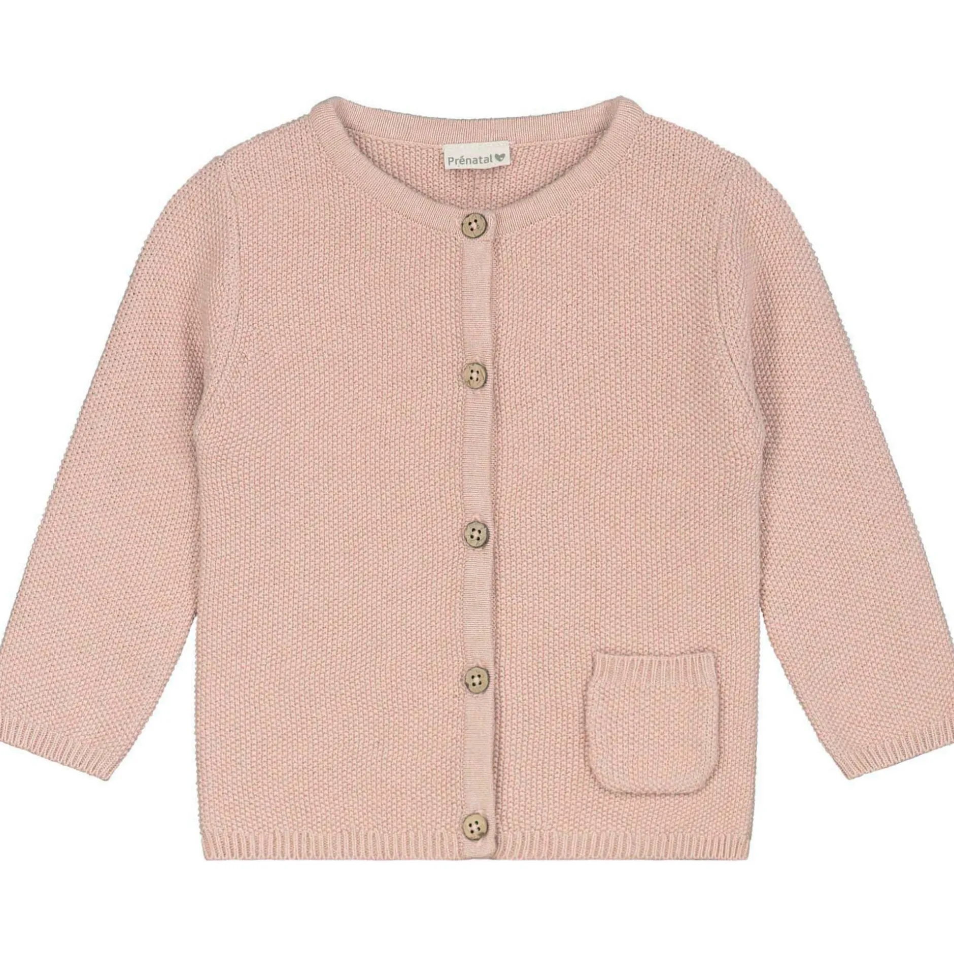 Truien & Vesten|Vesten*Prénatal newborn vest lange mouwen effen roze Pink Shade