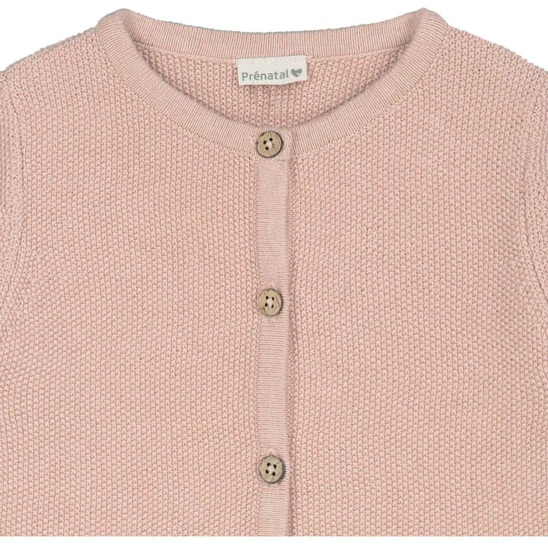 Truien & Vesten|Vesten*Prénatal newborn vest lange mouwen effen roze Pink Shade
