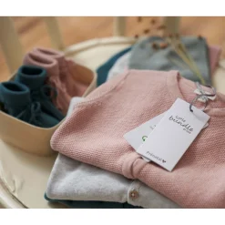 Truien & Vesten|Vesten*Prénatal newborn vest lange mouwen effen roze Pink Shade