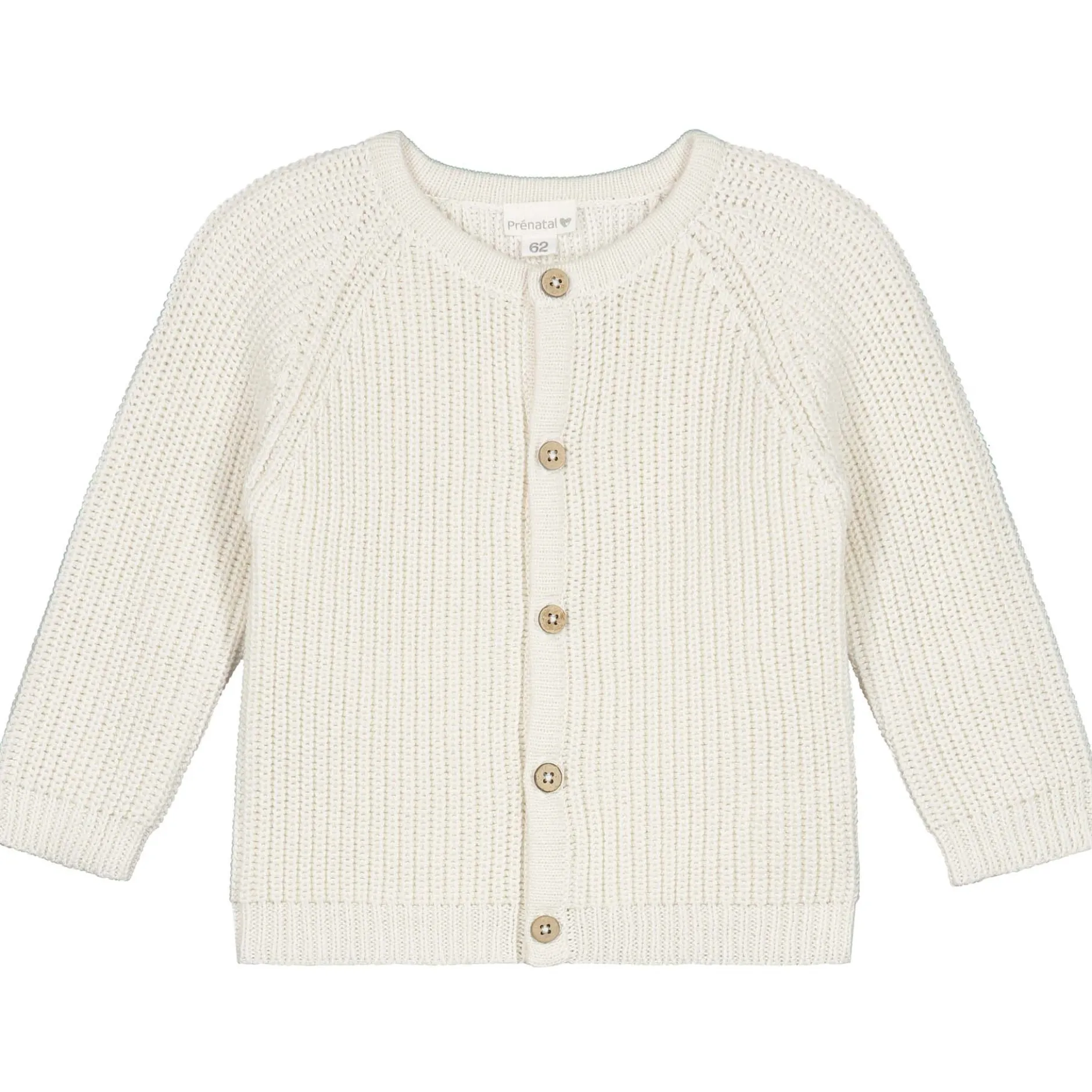 Truien & Vesten|Truien & Vesten*Prénatal newborn vest lange mouwen effen beige Dark Off-White