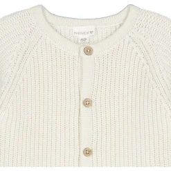 Truien & Vesten|Truien & Vesten*Prénatal newborn vest lange mouwen effen beige Dark Off-White