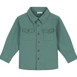 Shirts & Blouses|Shirts & Blouses*Prénatal peuter blouse lange mouwen effen groen Dark Green Blue