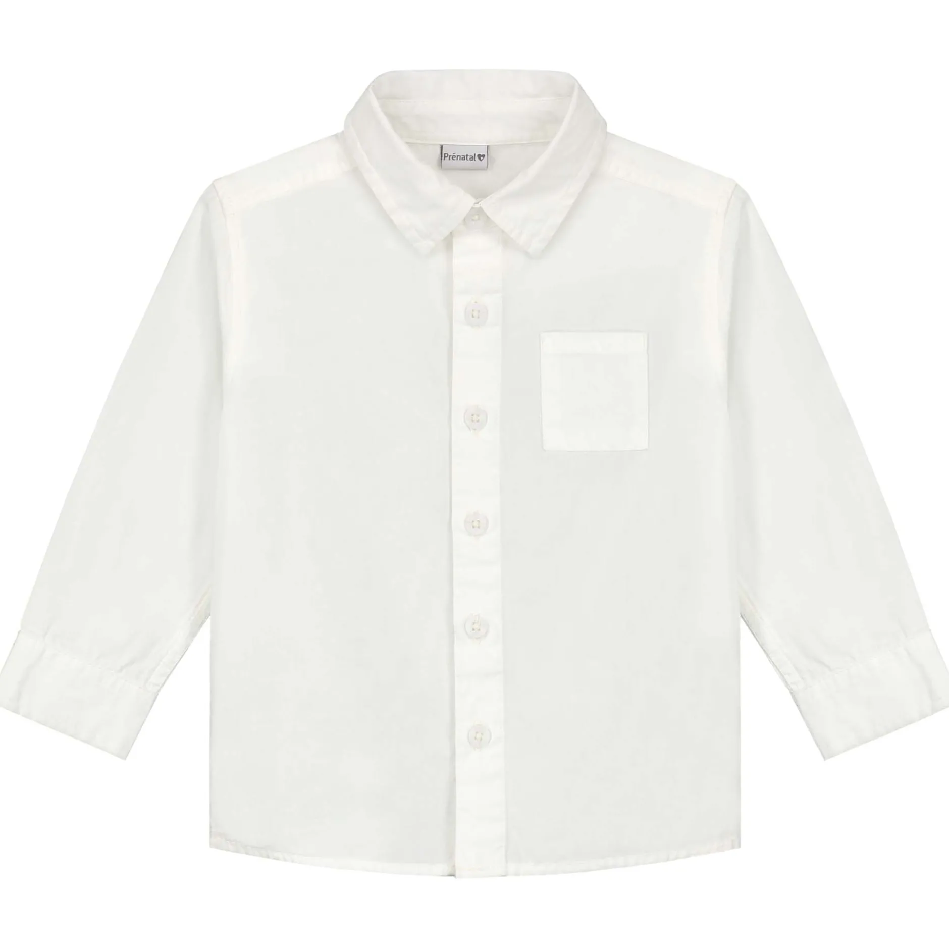 Shirts & Blouses|Shirts & Blouses*Prénatal peuter blouse lange mouwen effen wit Ivory White