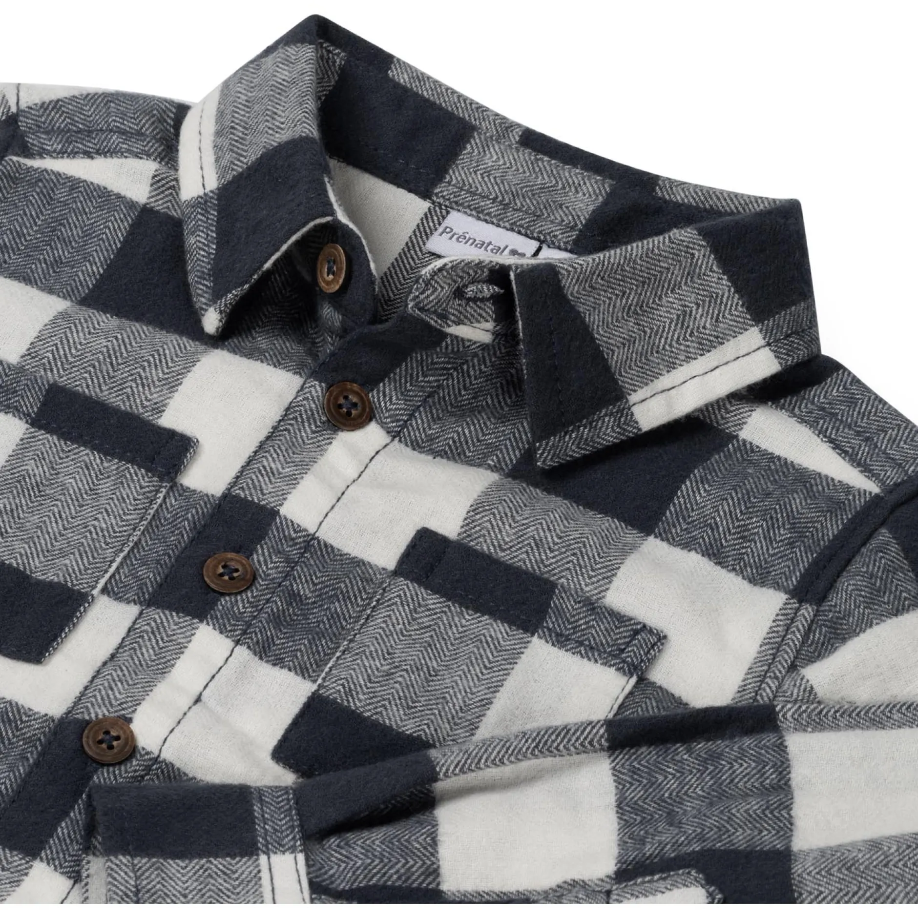 Shirts & Blouses|Shirts & Blouses*Prénatal peuter blouse lange mouwen ruit blauw Dark Bluegrey